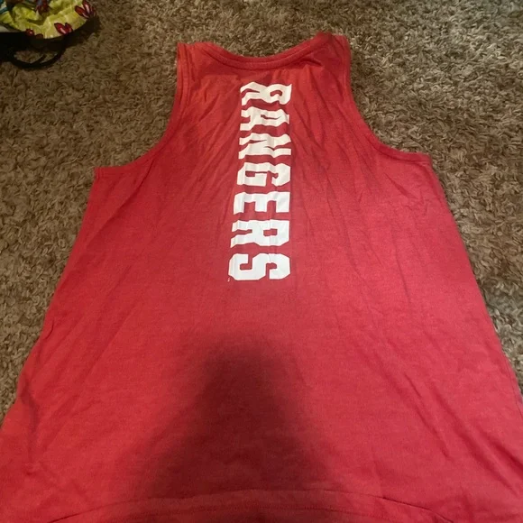 Texas Rangers Baseball Red Womens Small Tank Top - Picture 2 of 3